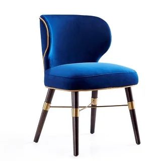 Strine Royal Blue Velvet Dining Chair - Single - Dining Height - Blue | Bed Bath & Beyond