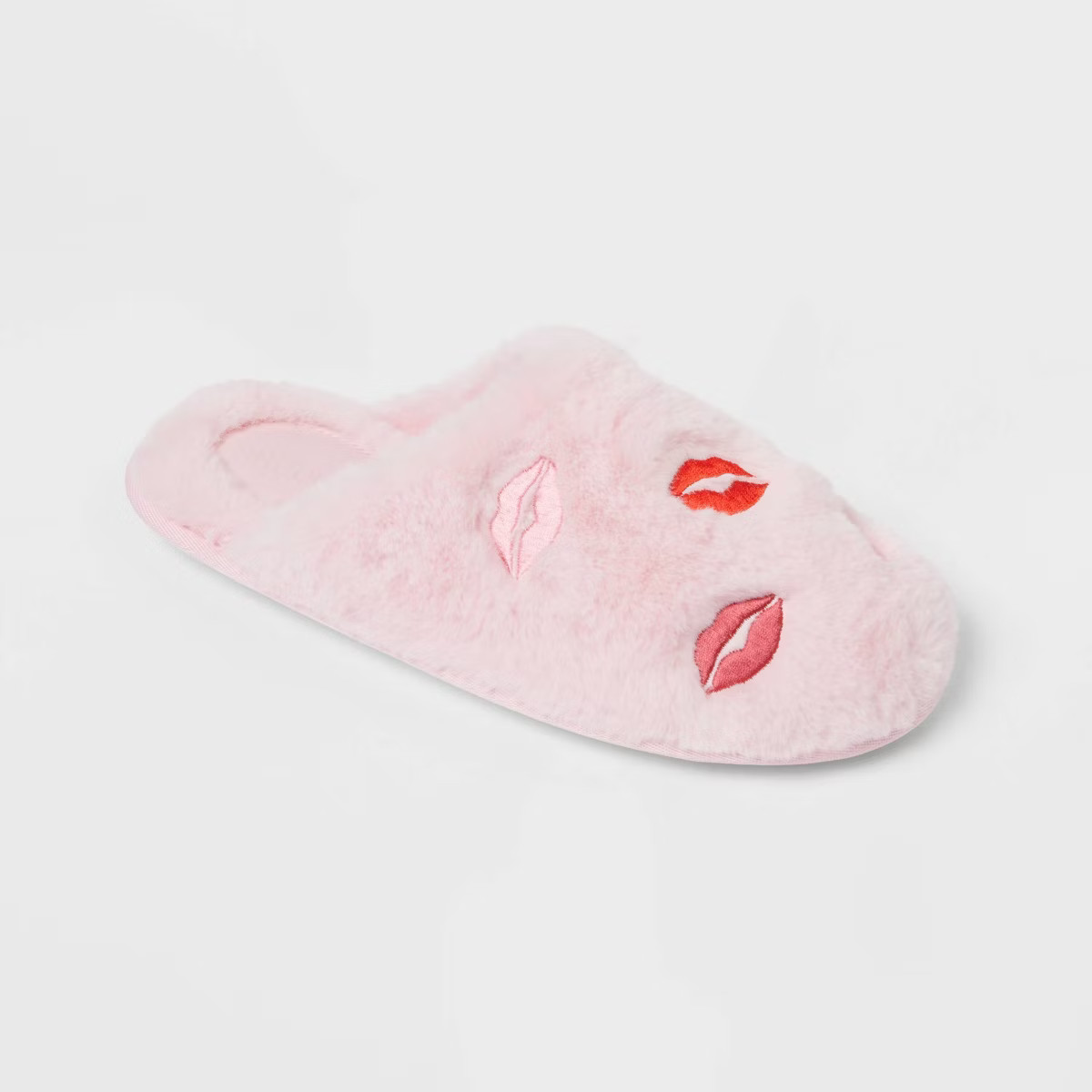 Women's Emily Tossed Lips Scuff Slipper - Auden™ Pink | Target