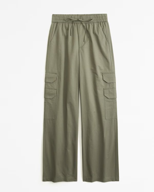 Pull-On Wide Leg Cargo Pant | Abercrombie & Fitch (US)