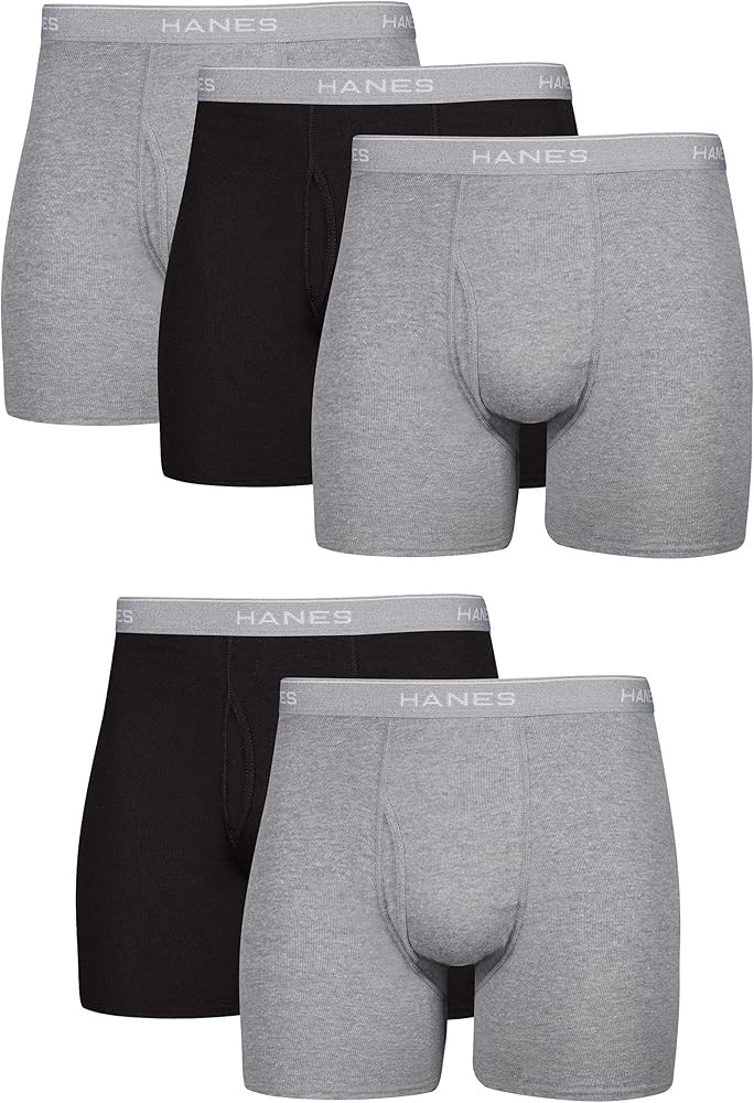 Hanes Men's Boxer Briefs, Soft and Breathable Cotton Underwear with ComfortFlex Waistband, Multip... | Amazon (US)