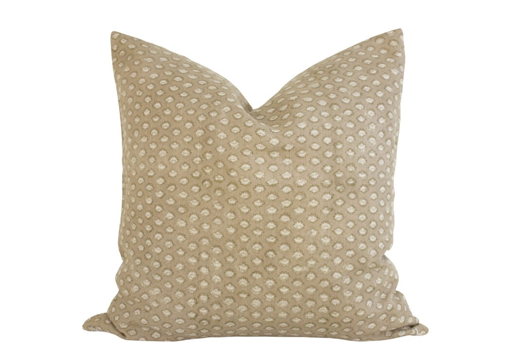 Indian Block Print Pillow Cover Beige/tan Blossom - Etsy | Etsy (US)