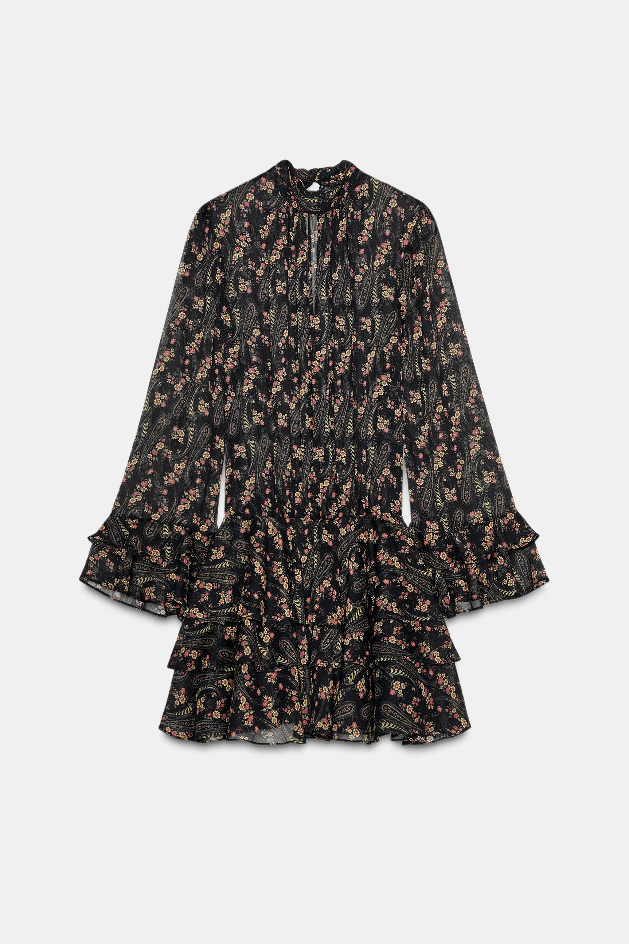 FLORAL PRINT COTTON GAUZE DRESS | Zara Canada