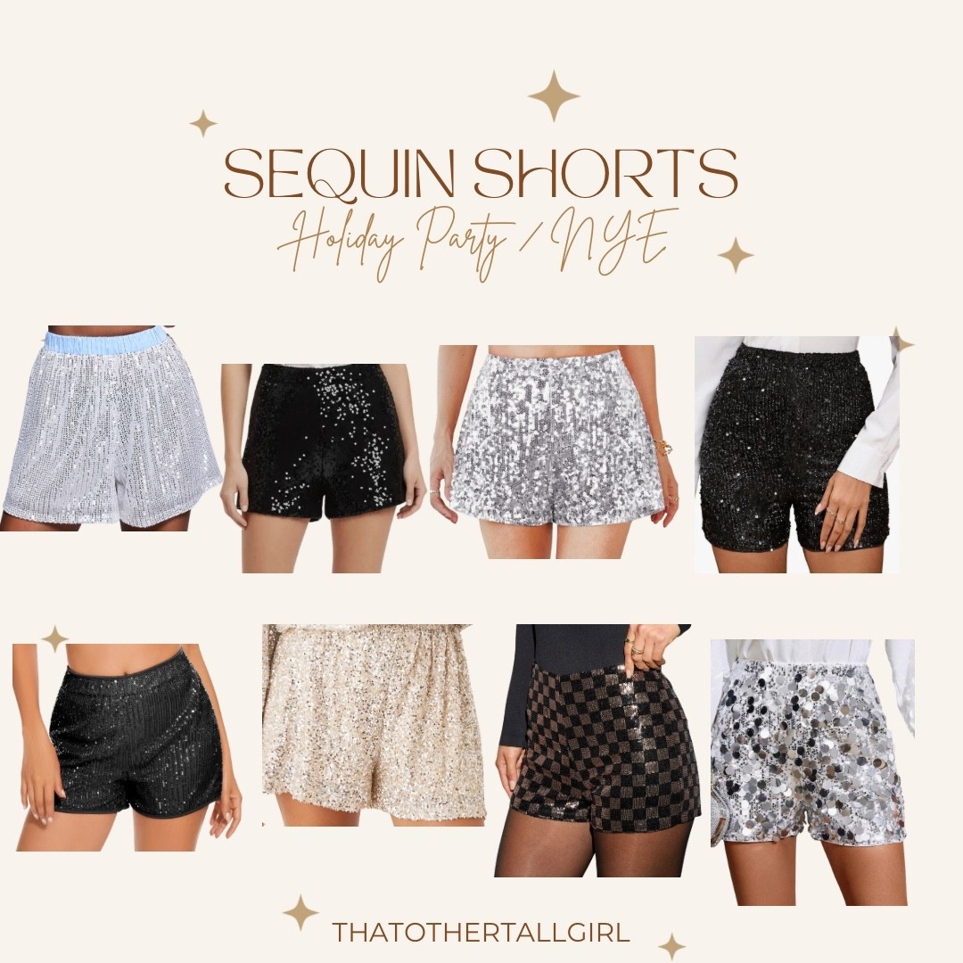 Sequin shorts for holiday parties or NYE 

#LTKTall #LTKHoliday