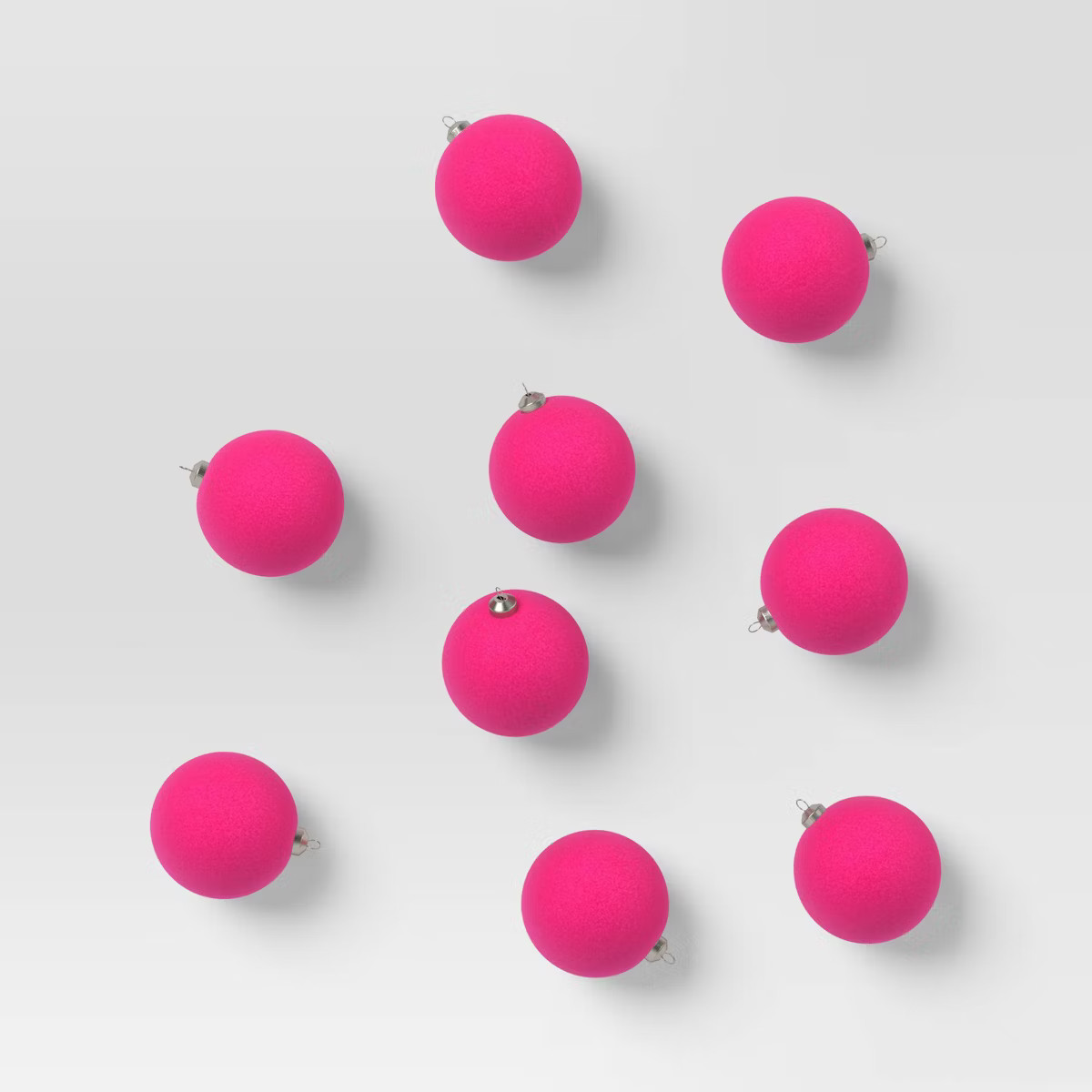 9ct 80mm Christmas Flocked Ball Ornament Set - Wondershop™ | Target