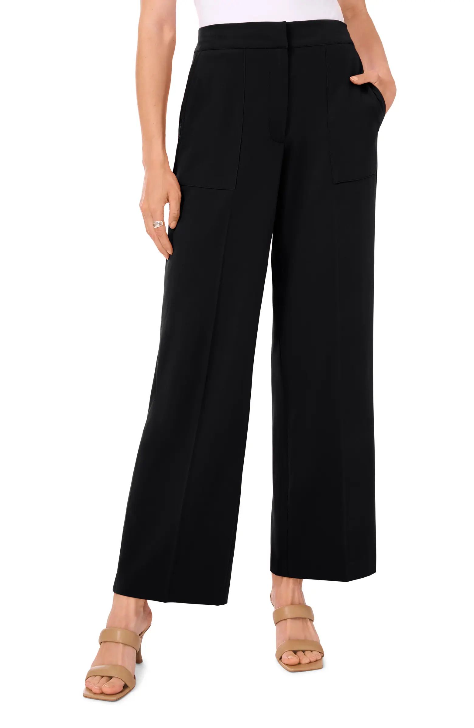 Elastic Back Wide Leg Pants | Nordstrom