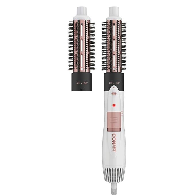 Conair Double Ceramic 2-in-1 Hot Air Brush, 1000W, Interchangeable 1¼" & 1½" Thermal Brushes fo... | Amazon (US)