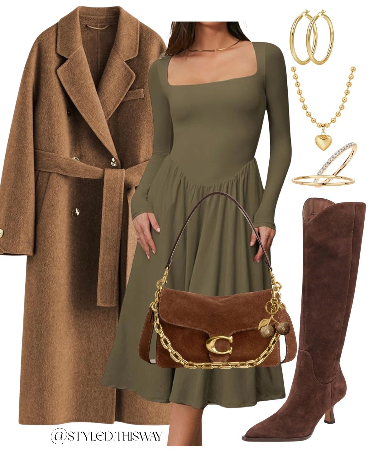 Green and brown suede outfit all from Amazon 

#amazongreendress #amazondress #coachtabby #suedeboots #falloutfit

#LTKSaleAlert #LTKSeasonal #LTKStyleTip