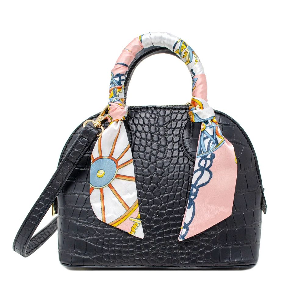 Crocodile Moon Handbag - Black | JoJo Mommy