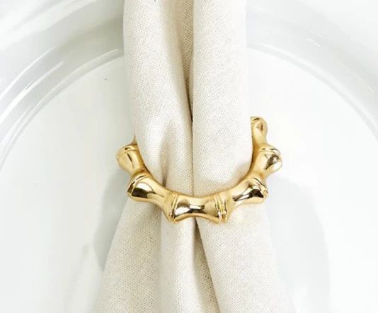 Gold Bamboo Napkin Rings | House of Blum