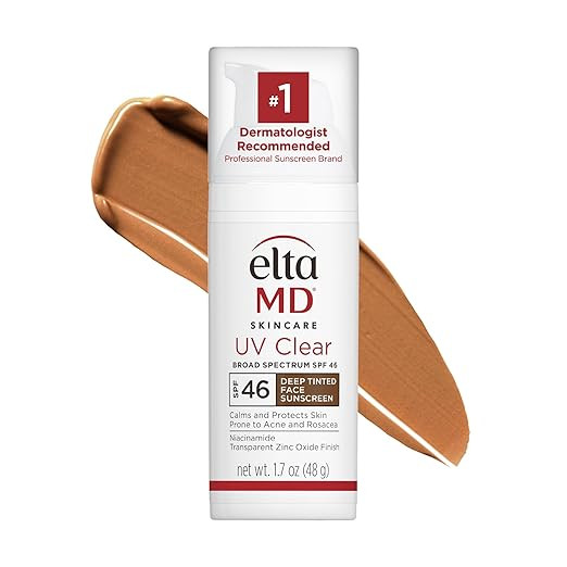 EltaMD UV Clear Tinted Face Sunscreen, SPF 46 Oil- Free Tinted Sunscreen with Zinc Oxide, Dermato... | Amazon (US)