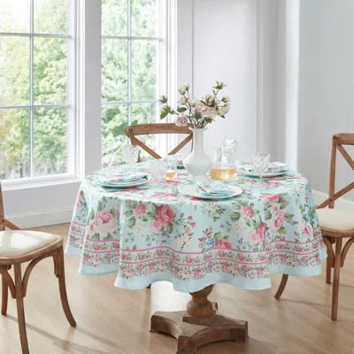Vintage Floral 70" Round Floral Polyester Tablecloth | Wayfair North America