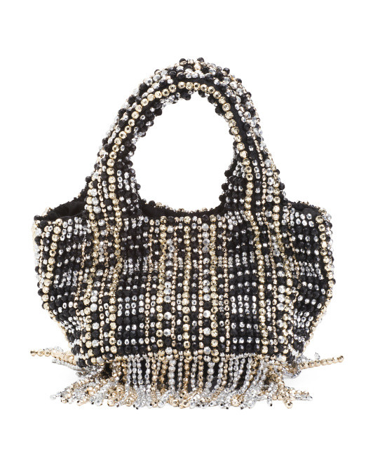 Beaded Fringe Shoulder Bag | TJ Maxx