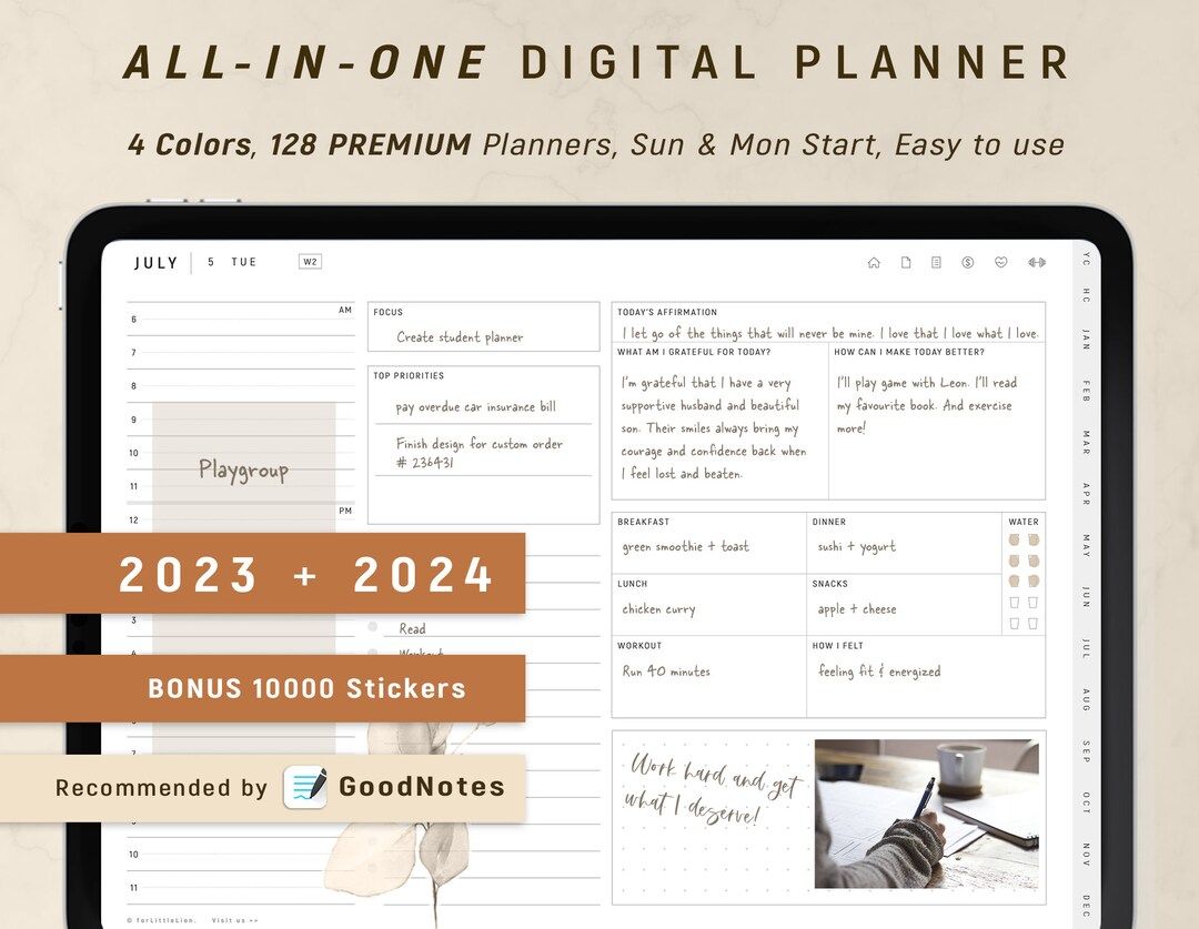 Digital Planner, GoodNotes Planner, PREMIUM Daily Planner, Weekly Planner, iPad Planner, Notabili... | Etsy (US)