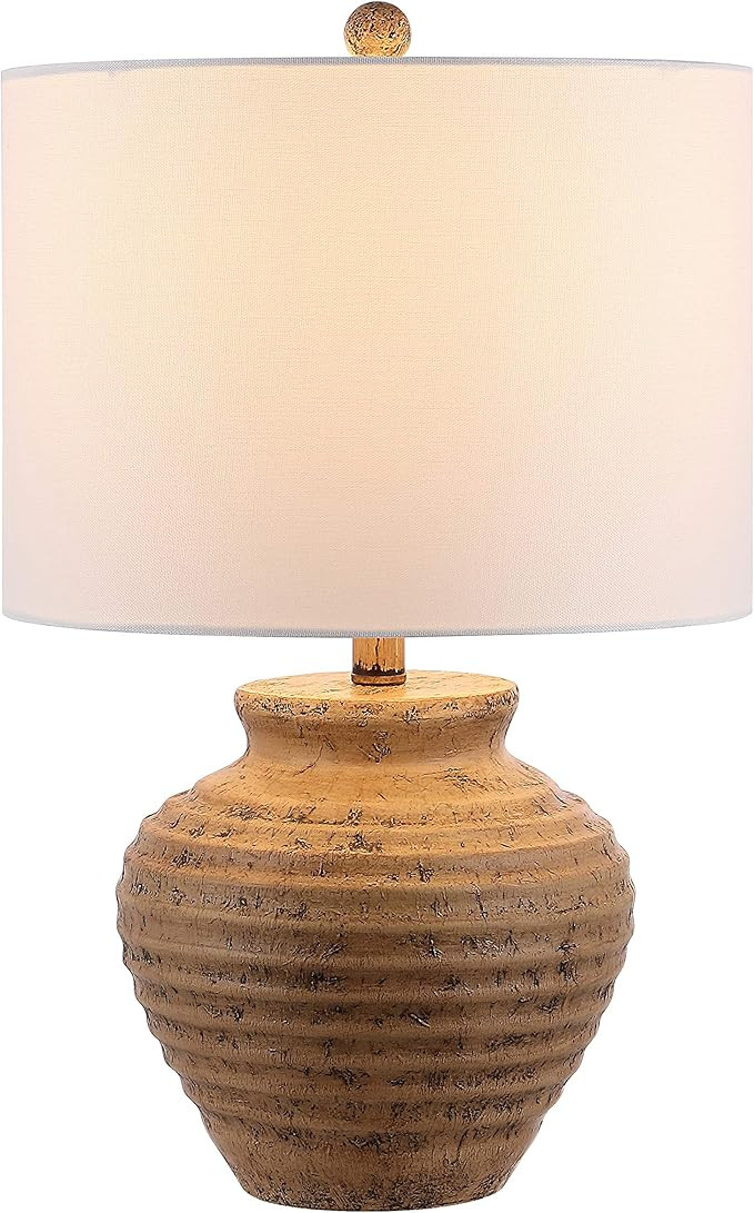 SAFAVIEH Lighting Collection Kamryn Rustic Farmhouse Brown 23-inch Bedroom Living Room Home Offic... | Amazon (US)