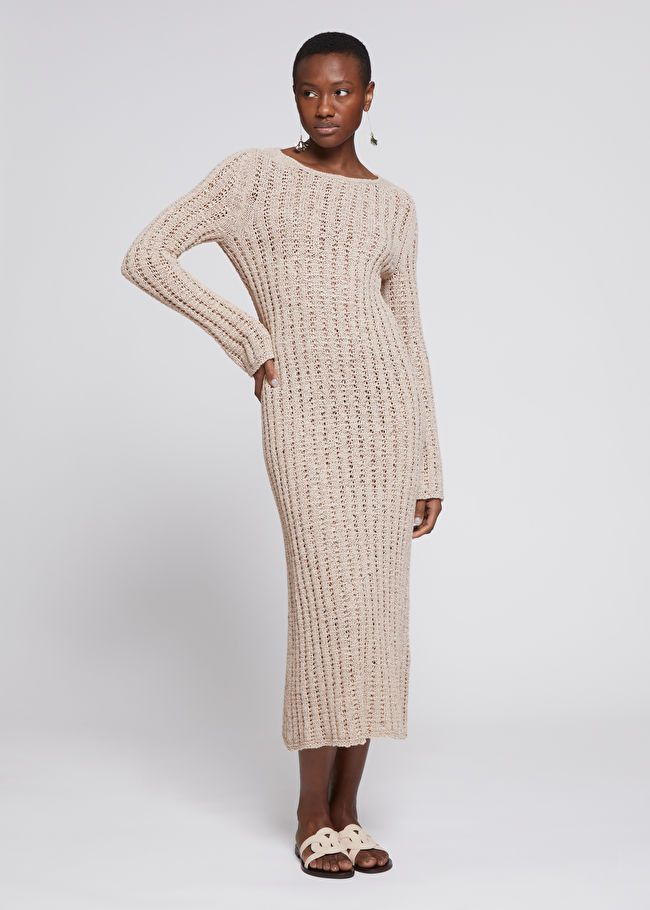 Relaxed Pointelle Knit Maxi Dress | & Other Stories (EU + UK)