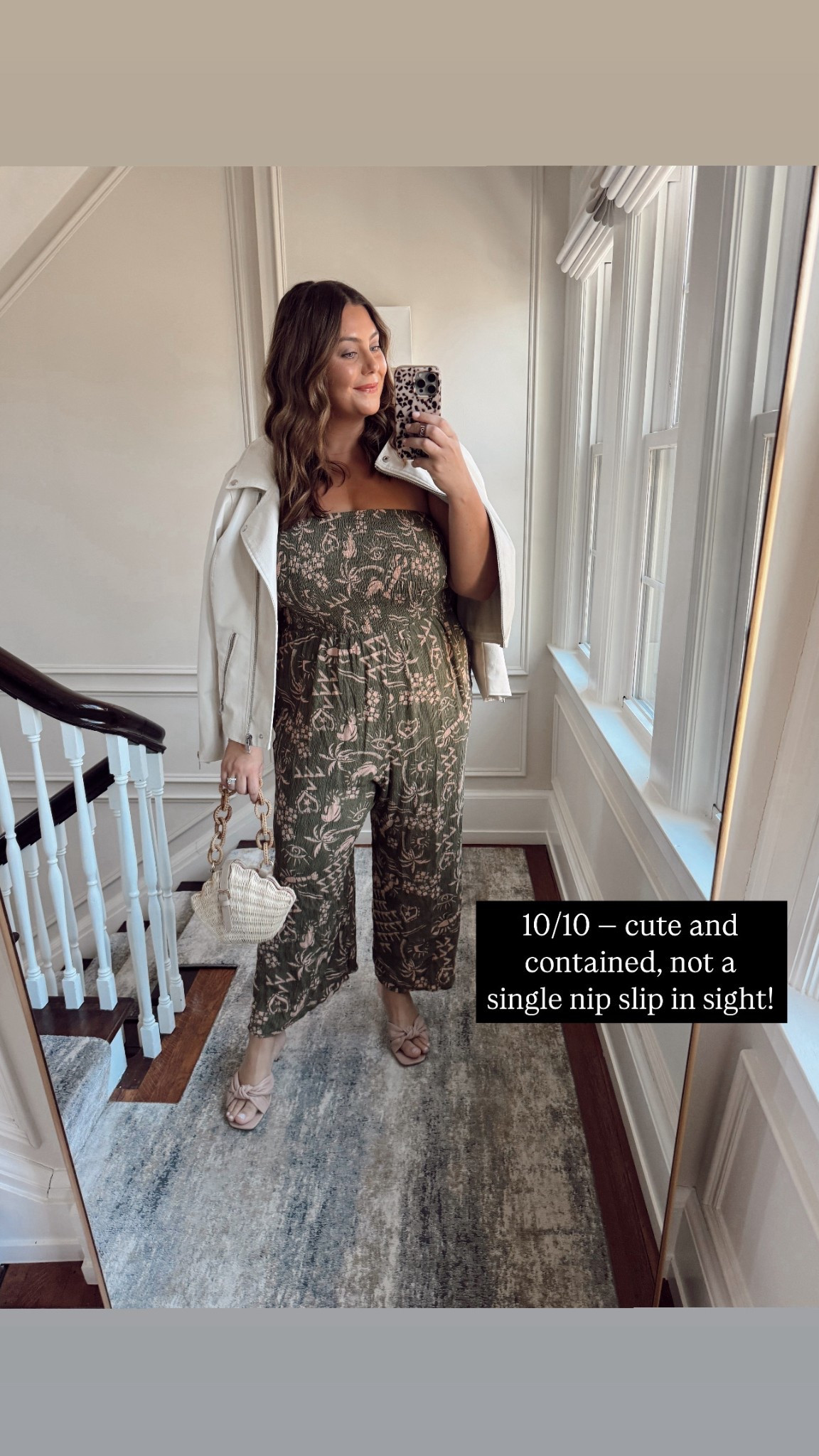 Wearing size 18 in jumpsuit, XL in moto jacket. Use CARALYNM at Cakes Body: 

#LTKSeasonal #LTKStyleTip #LTKMidsize