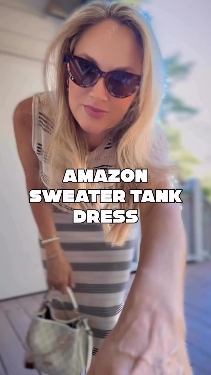Amazon sweater tank dress on sale wearing a small. Date night outfit.

#LTKgrwm #LTKOver40 #LTKSaleAlert