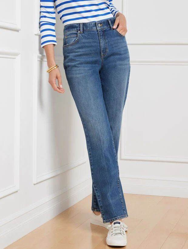 High Waist Relaxed Jeans - Palisade Wash | Talbots