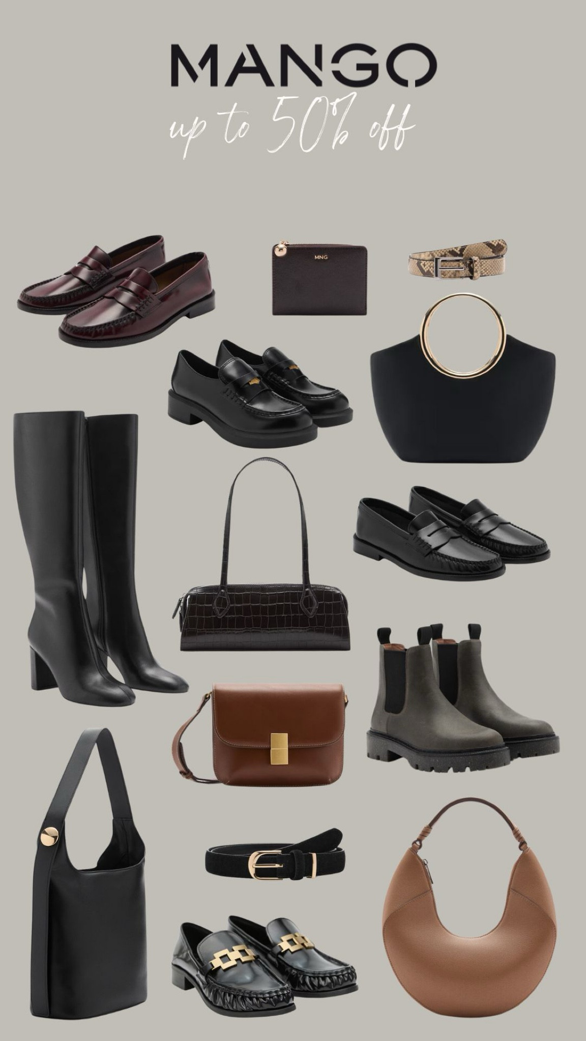 Mango - up to 50% off cyber week sale edit! 
Shoes and accessories 

#LTKCyberWeek #LTKuk