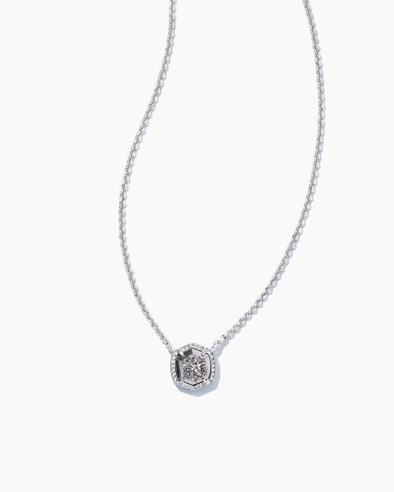 Davie Silver Pendant Necklace in Platinum Drusy | Kendra Scott | Kendra Scott