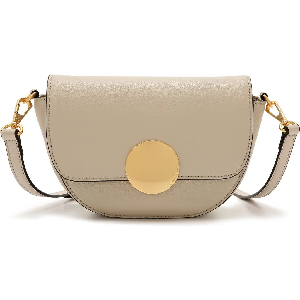 Oryany Lottie Leather Saddle Crossbody Bag in Cream at Nordstrom | Nordstrom