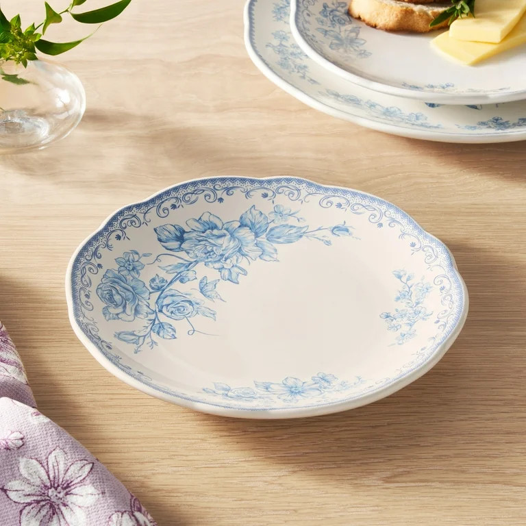 The Pioneer Woman Agatha Stoneware Salad Plate, Blue | Walmart (US)