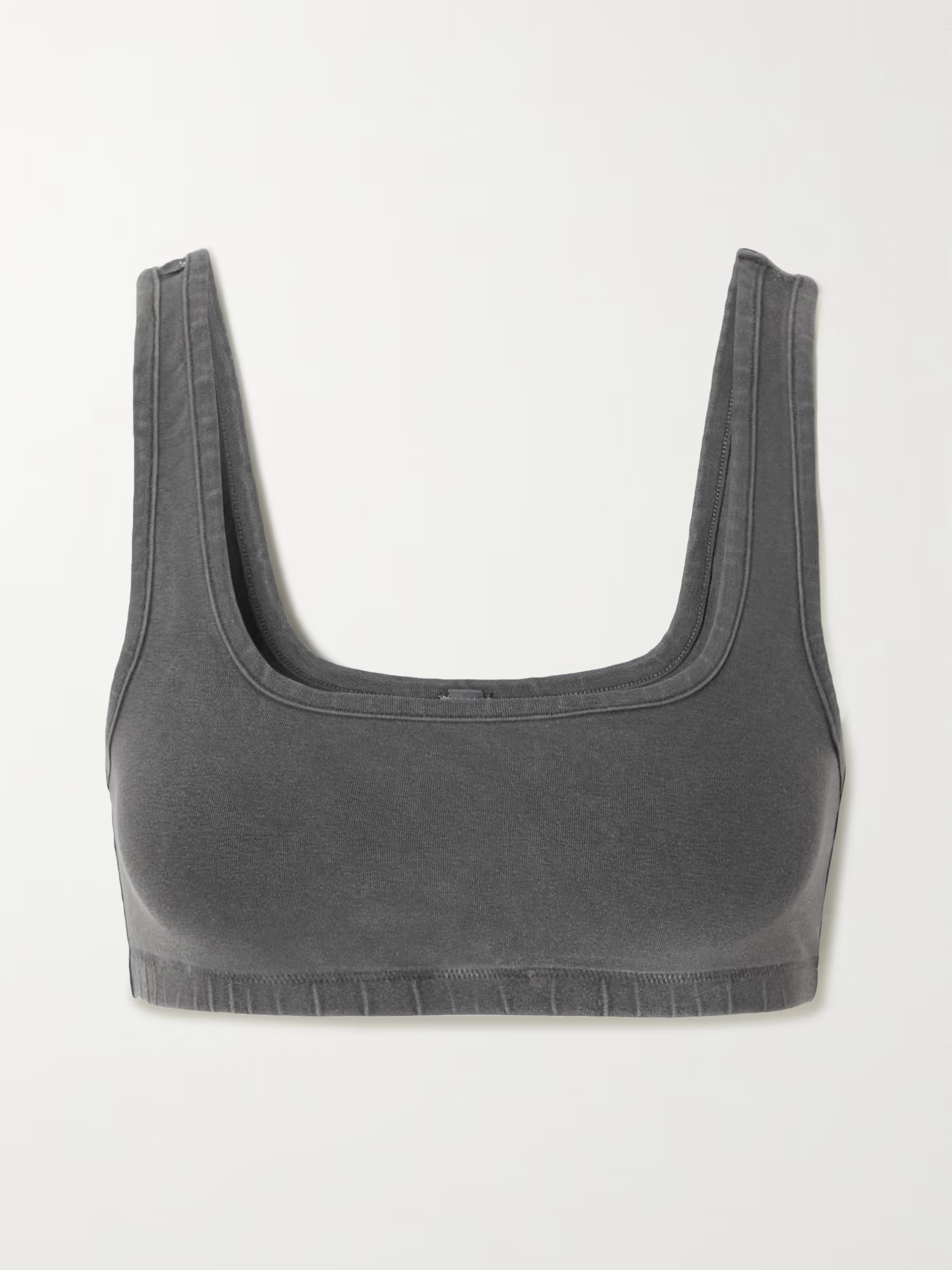 Outdoor Basics stretch-cotton jersey bralette - Ash | NET-A-PORTER (US)