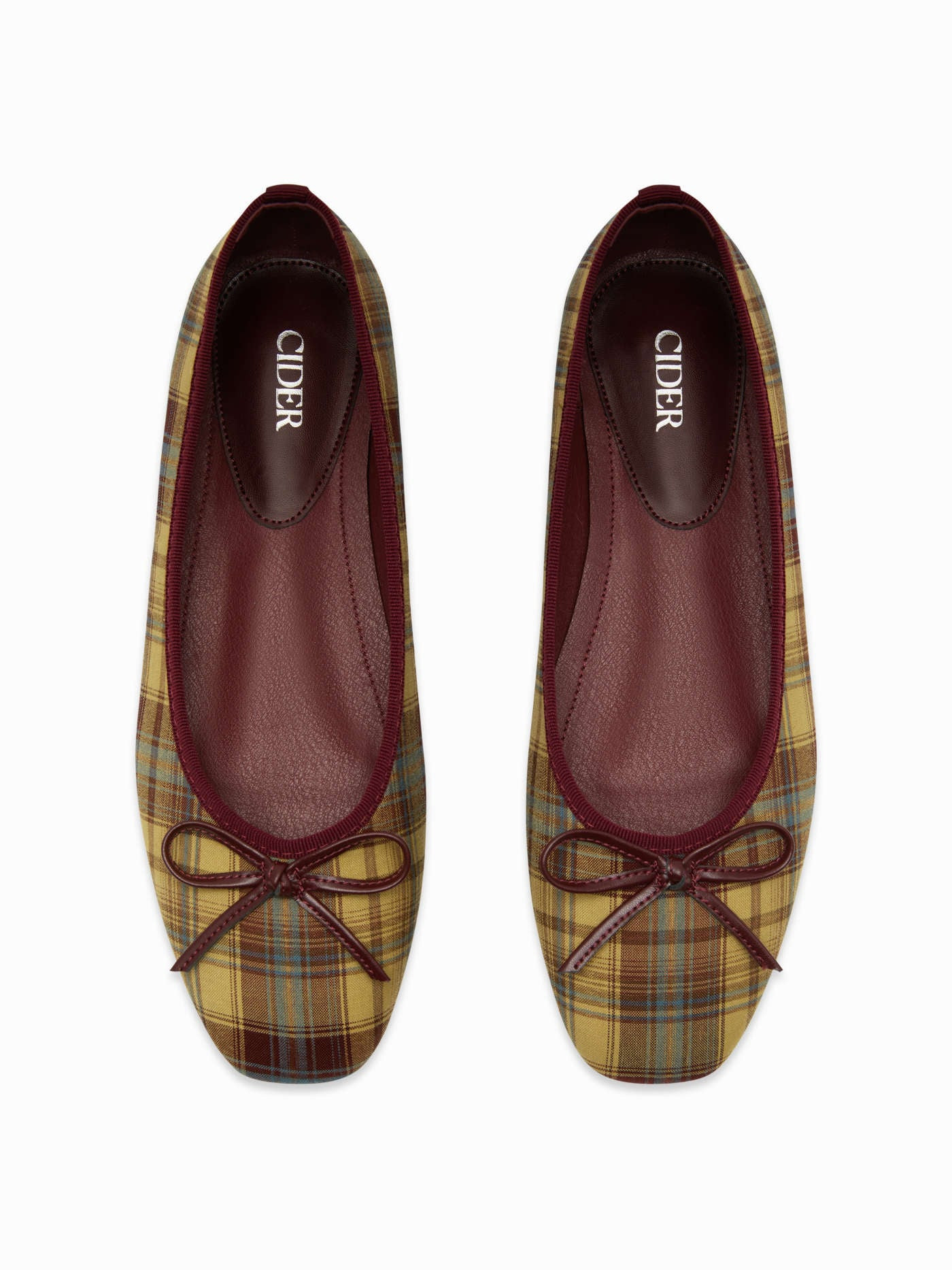 Bowknot Decor Square Toe Ballet Mary Jane Flats | Cider