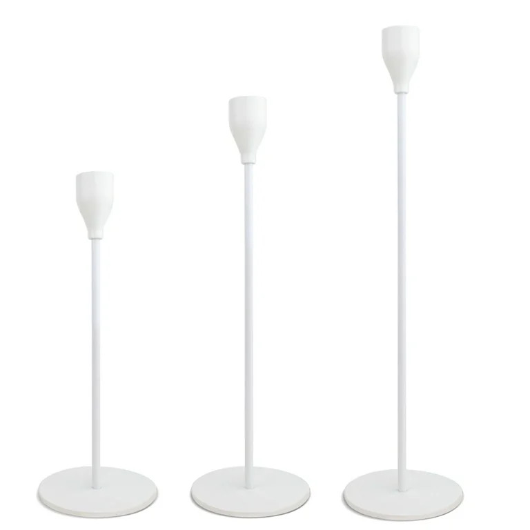 Tukinala Candlestick Holders Taper Candle Holders Black Candlestick Holder Set 3 Pcs Candle Stick... | Walmart (US)