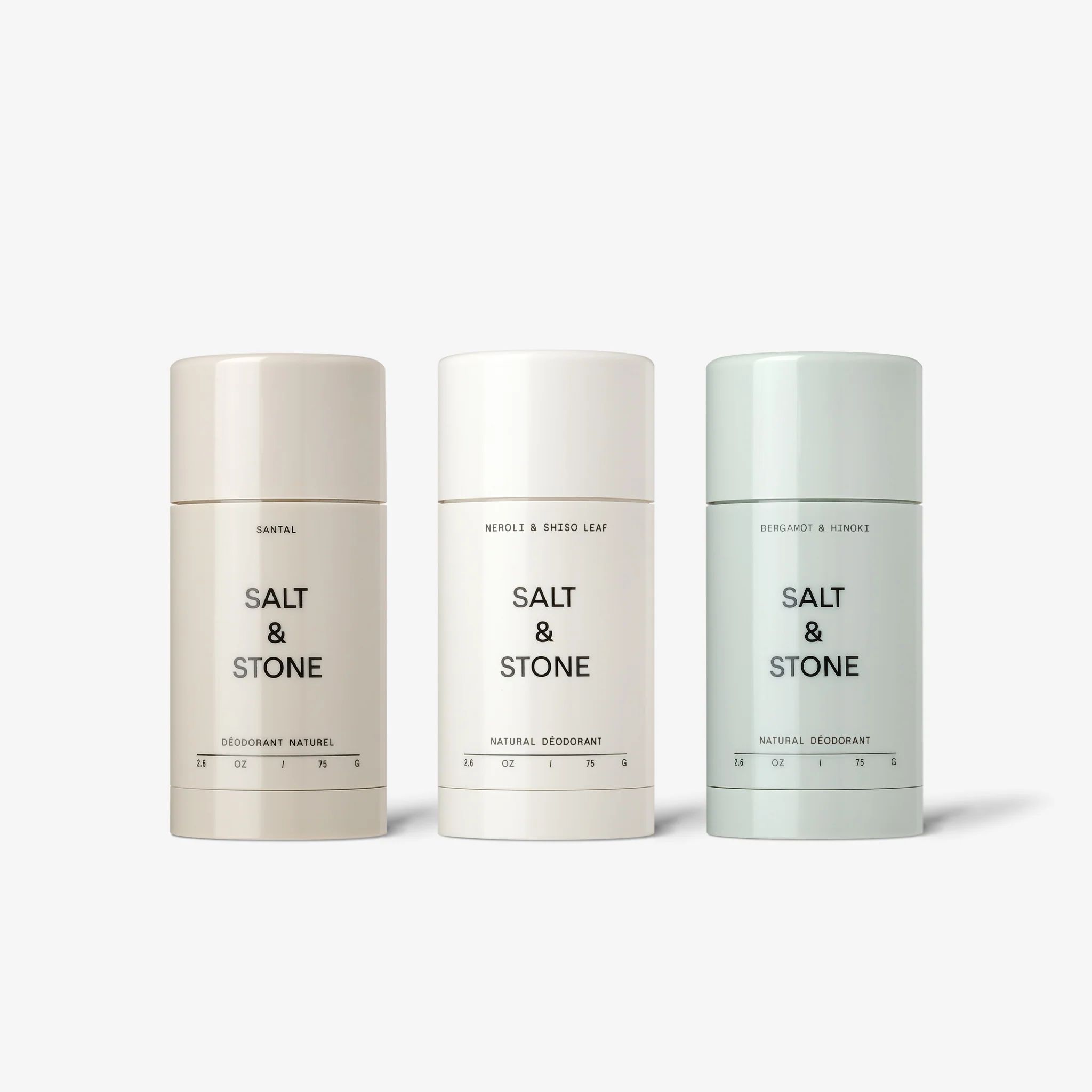 Natural Deodorant Trio | Salt & Stone