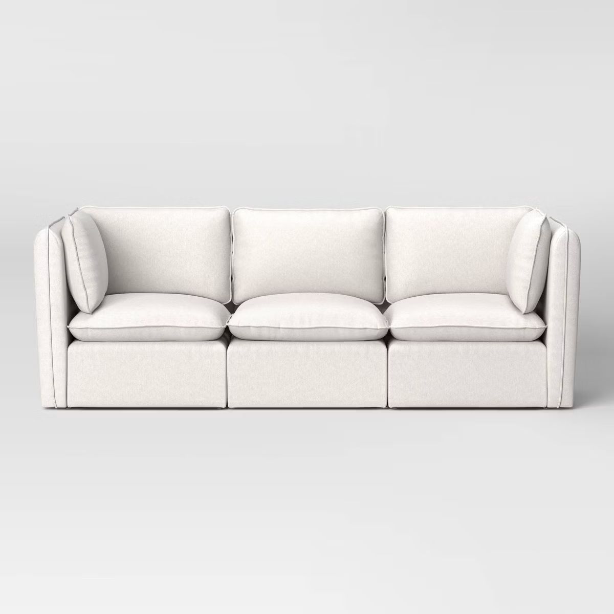 3pc Haven French Seam Modular Sectional Cream - Threshold™ | Target