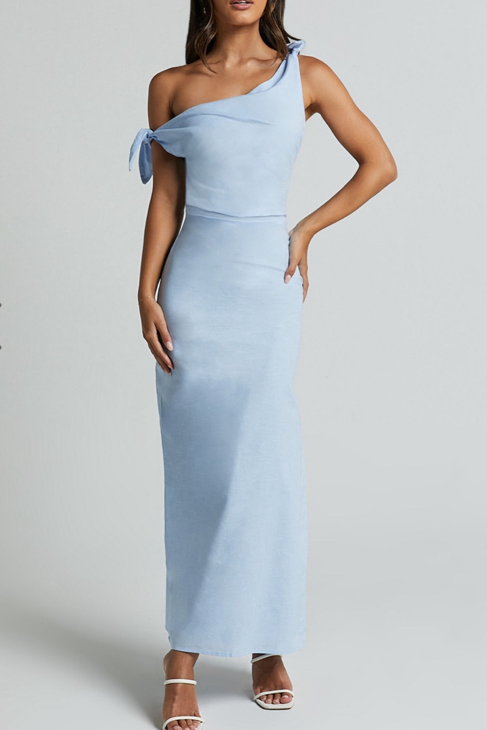 Off The Shoulder Dress in Blue 

#LTKstyletip #LTKU #LTKSeasonal