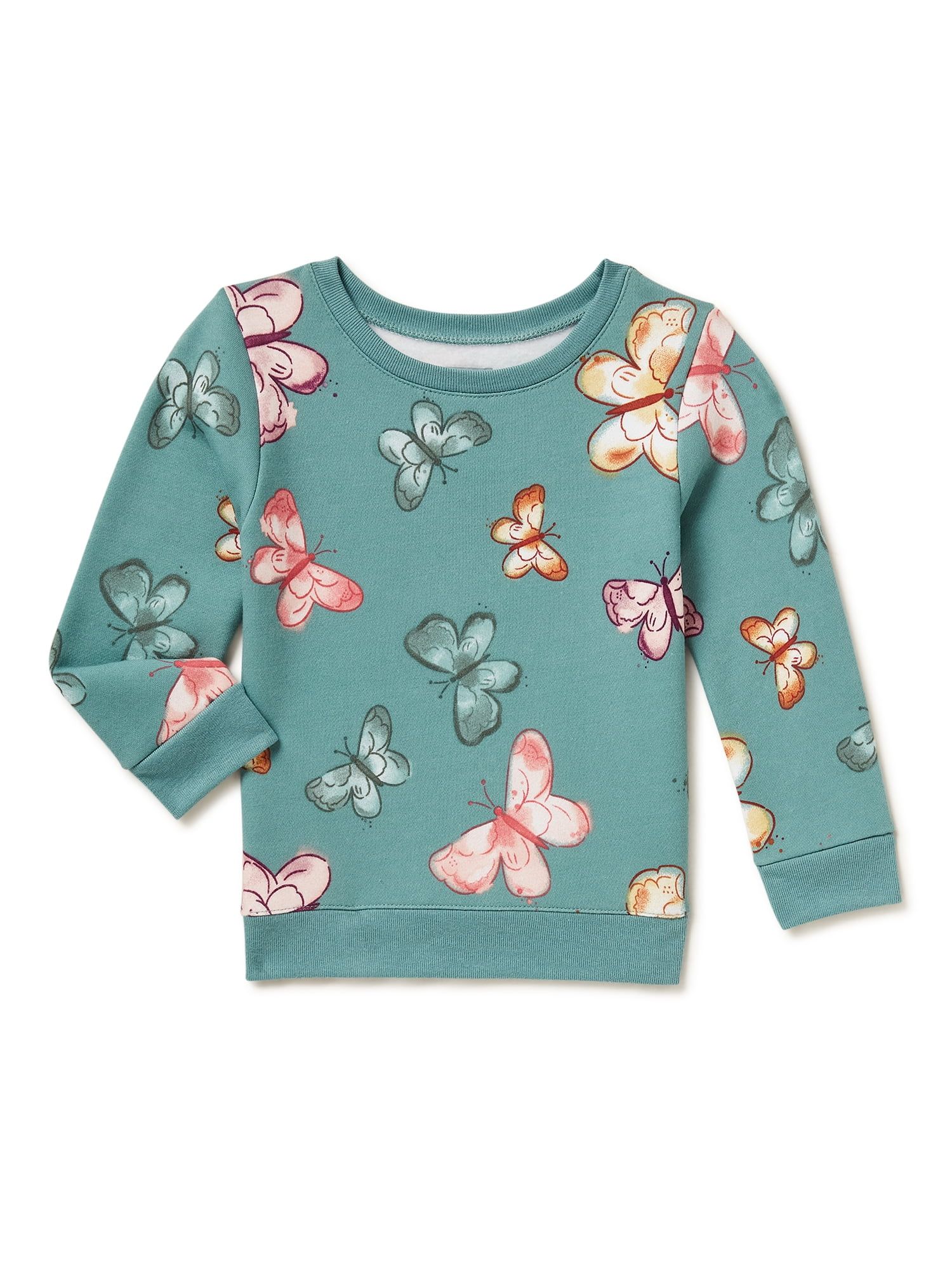 Garanimals Toddler Girls Long Sleeve Print Fleece Top, Sizes 2T-5T - Walmart.com | Walmart (US)