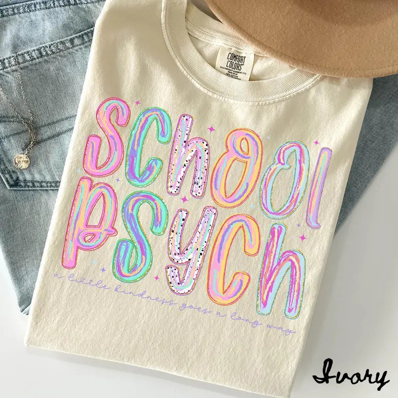 Comfort Colors School Psych Shirt, School Psychologist Shirt, Graduation Gifts, Mental Health Pro... | Etsy (Global)
