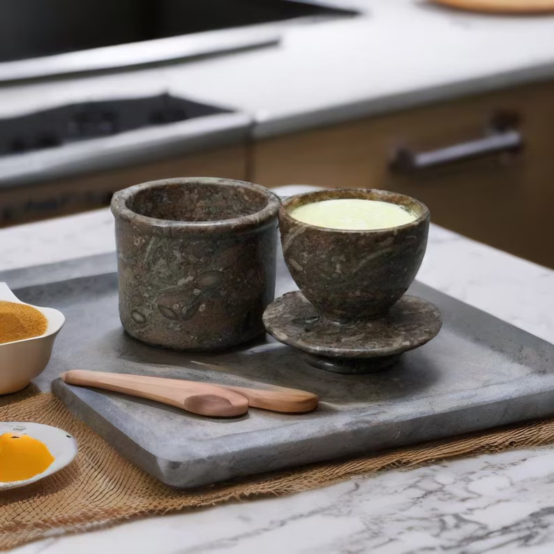 Marble Butter Dish With Lid: French Kitchen Decor - Etsy | Etsy (US)