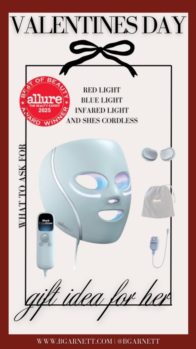 Valentines Day gift idea for her 

Red light mask | skincare | blue light mask | Valentine’s Day gift ideas | gifts for her | gift guide | shark red light mask 

#LTKBeauty #LTKValentine #LTKmorningroutine