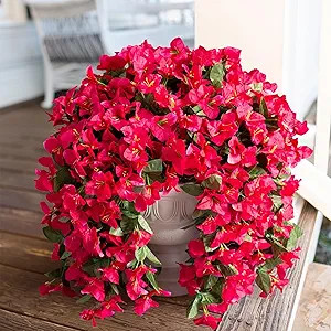 Faux Bougainvillea Artificial Flowers Plants for Outdoors Outside Decoration, 2 PCS Fake Flowers ... | Amazon (US)