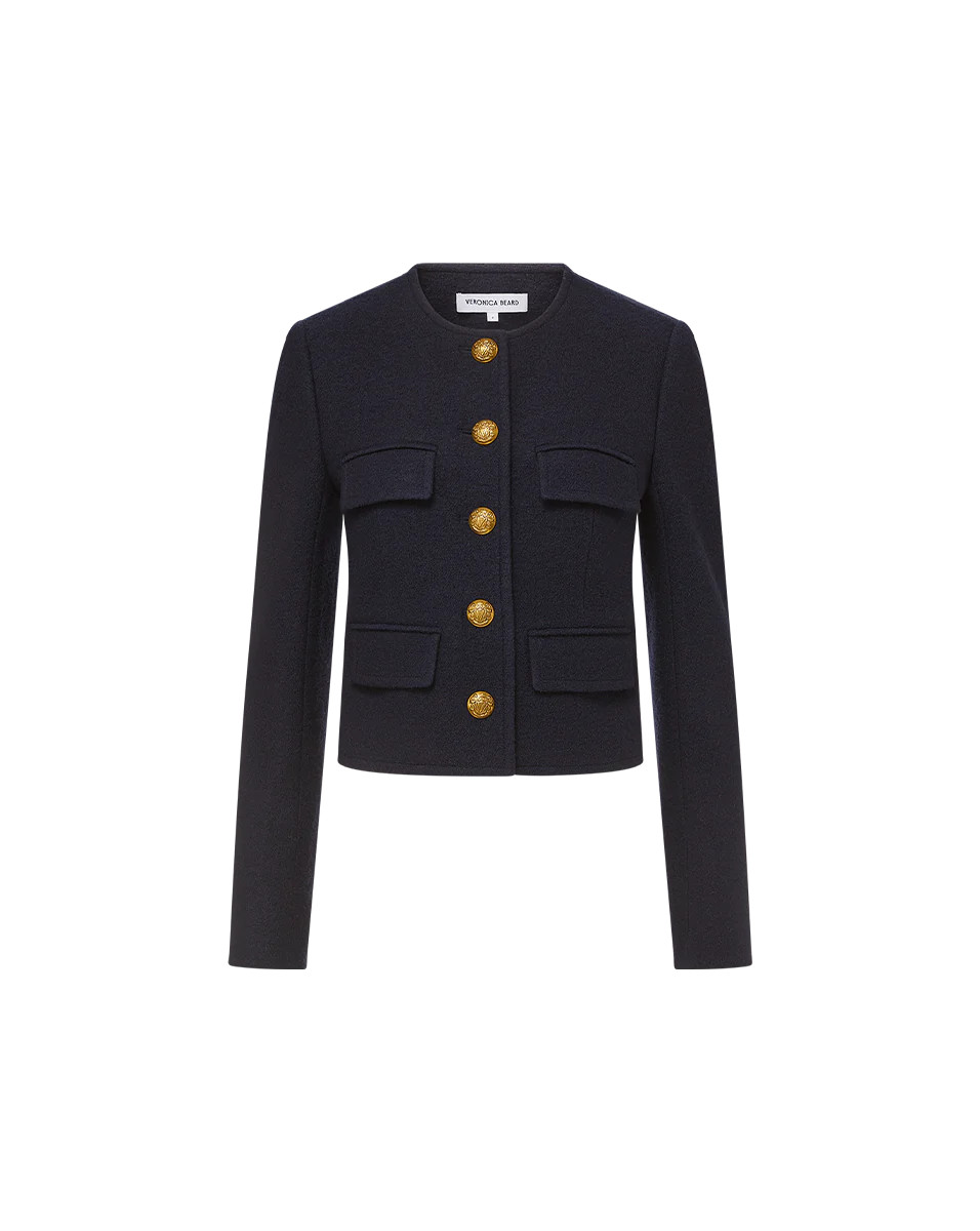 Leslie Jacket in Navy | Veronica Beard | Veronica Beard