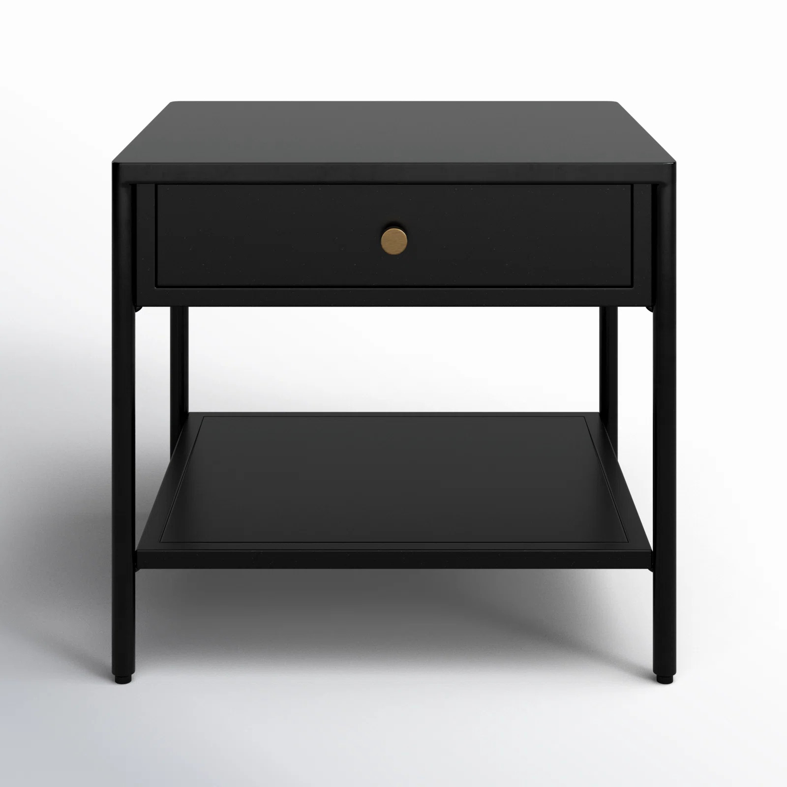 Acer Iron Top End Table with Storage | Wayfair North America