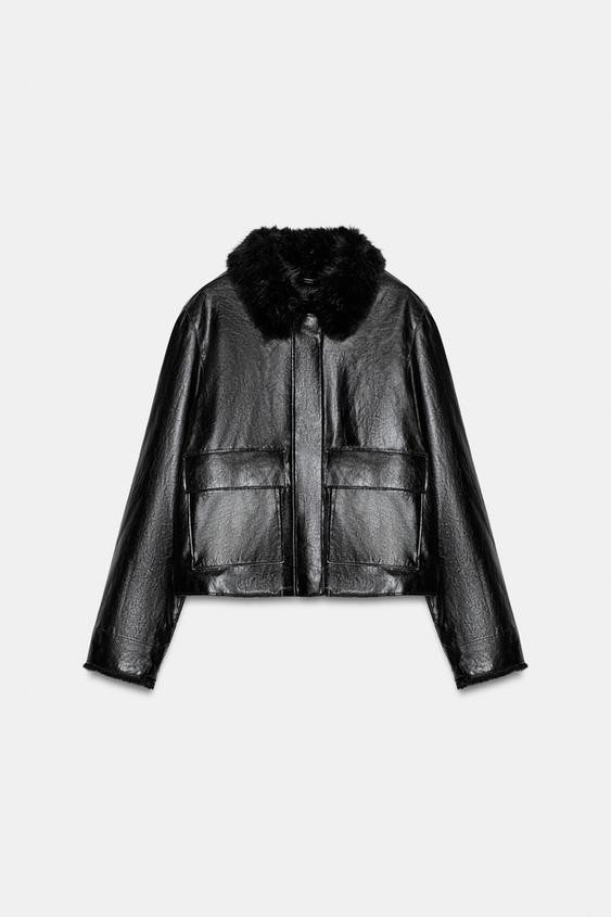 ZW COLLECTION FAUX LEATHER JACKET | Zara US