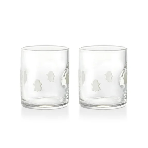 Thyme & Table 12 fl oz Halloween Ghost Charm Drinking Glasses, Set of 2 - Walmart.com | Walmart (US)