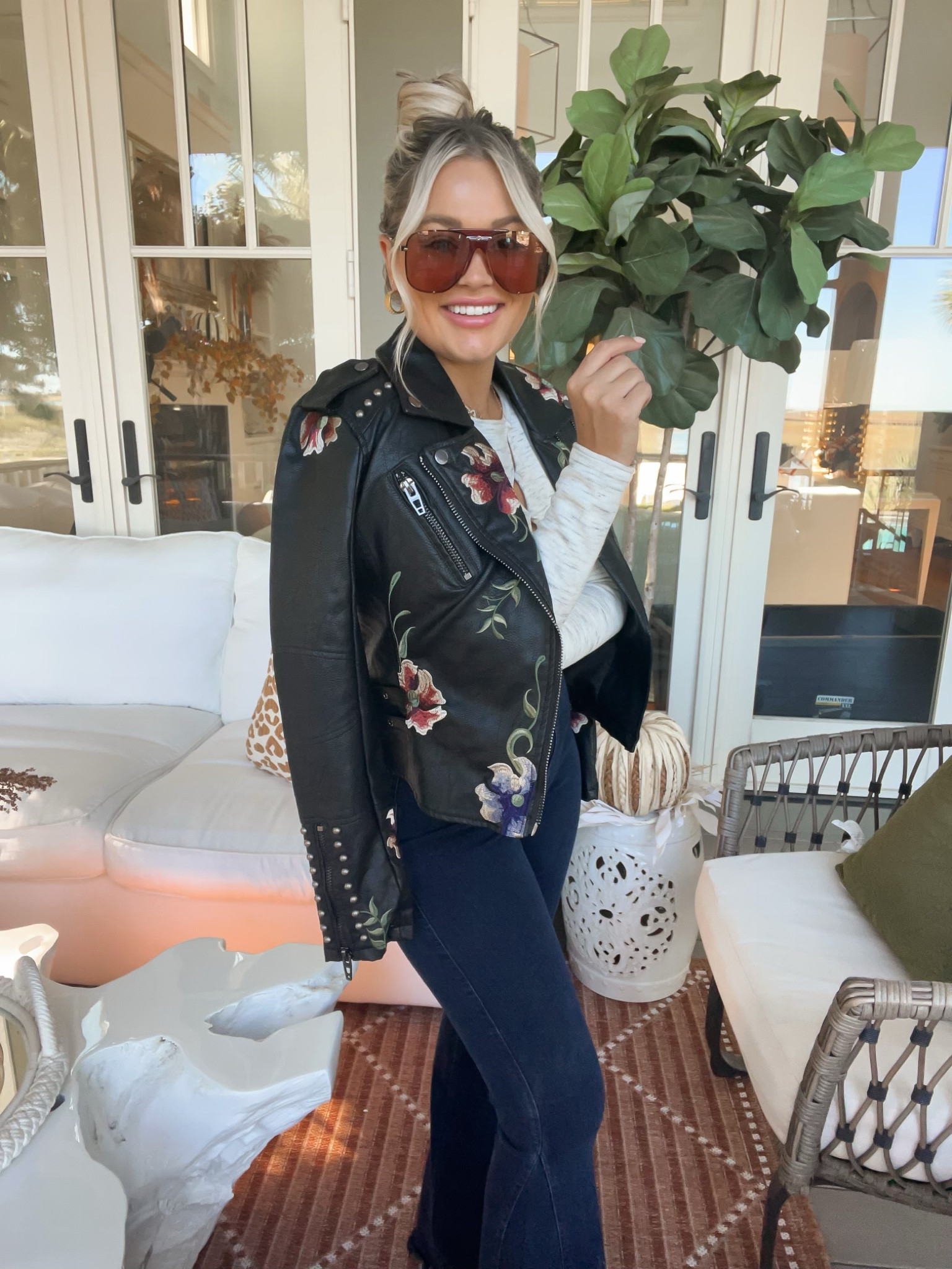 @nordstromrack 
Leather jacket 
Fall outfit 


#LTKunder100 #LTKsalealert