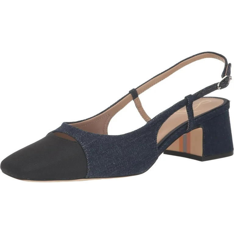 Sam Edelman Women's Tarra Pump Summer Hudson Navy/Black 7.5M | Walmart (US)