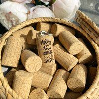 Cork Keychain, Mountain Wedding Favors, Custom Bottle Stopper, Engraved Wine Cork, Thank You Gift, G | Etsy (US)