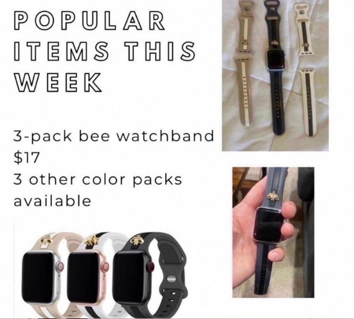 Gift idea for her : designer-look watchband 3-pack 


#designerdupe #applewatchband #watchband #beewatchband #giftsforher #giftsunder20 #giftsunder25 #budgetfinds #budgetfriendly #under25 
 #LTKGiftGuide

#LTKOver40 #LTKU