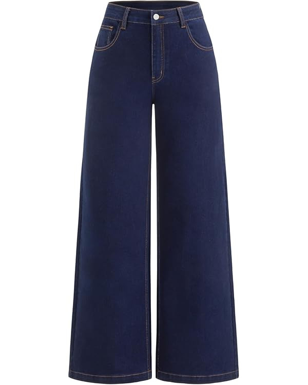 CIDER Women's Wide Leg Jeans High Waist Flared Denim Pants | Amazon (US)