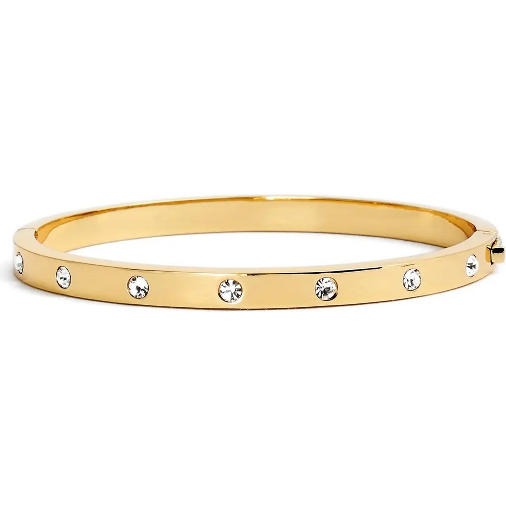 Kate Spade New York crystal hinge bangle in Gold at Nordstrom | Nordstrom