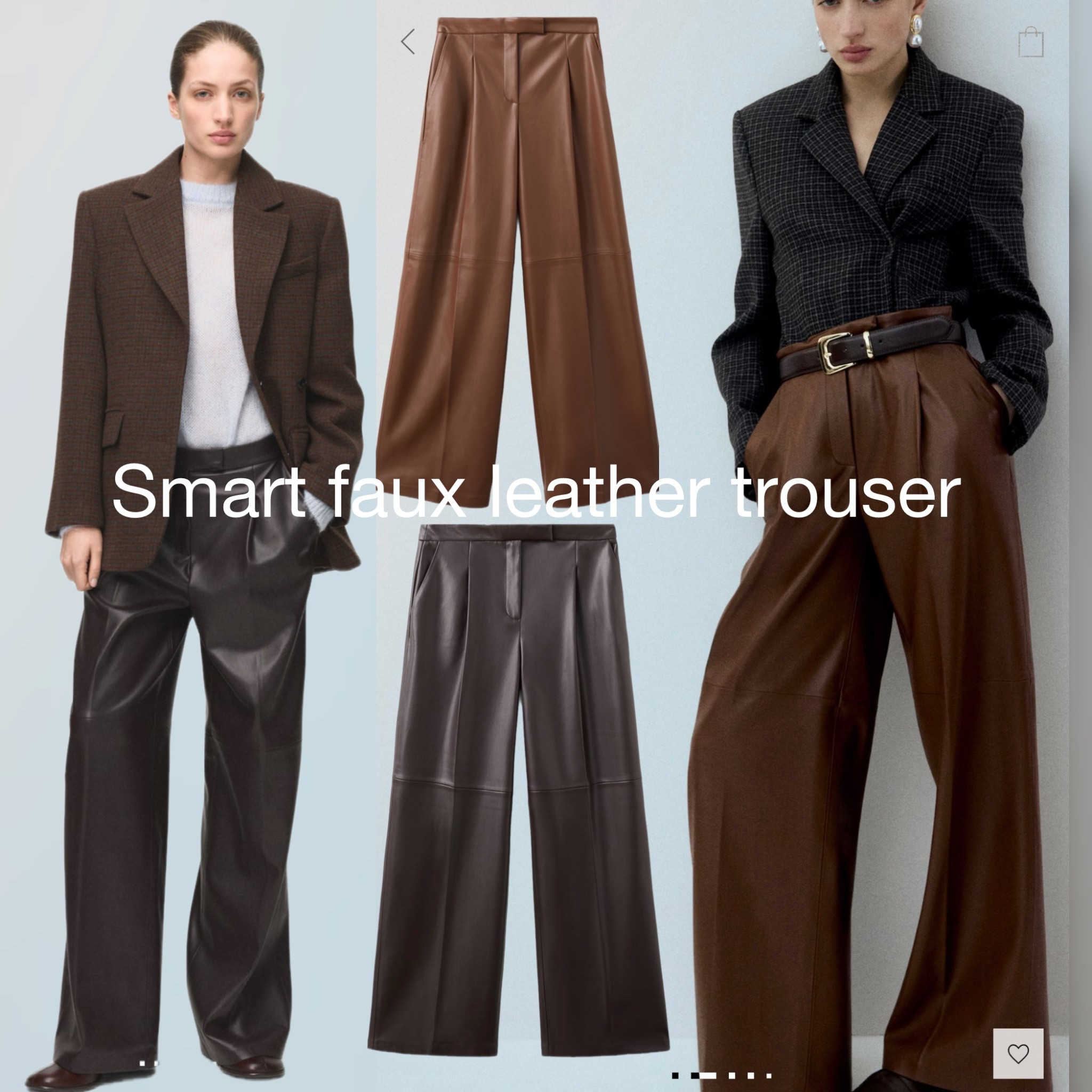 Found the perfect tailored faux leather trousers. This will look great dressed up for work or with trainers for a chill day. A spring staple. 

#LTKeurope #LTKspring #LTKuk