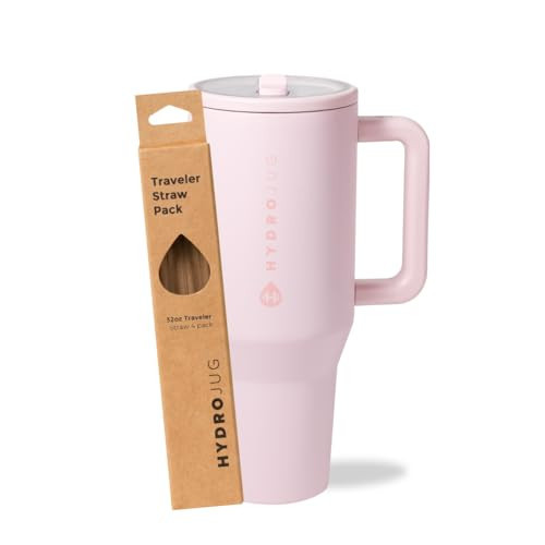 HydroJug Pink Sand 32oz Traveler + Replacement Straws | Amazon (US)