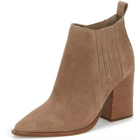 Vince Camuto Gabeena Tuscan Taupe Suede Block Heel Western Style Ankle Booties (Tuscan Taupe 9.5) | Walmart (US)